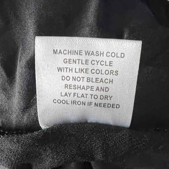 Luna Rae Lace Pleated Black Top Size Large - Picture 10 of 10